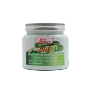 Skin Doctor 5IN1 Magic Whitening Scrub Cream Cucumber 330ml#SD-SKSC-038